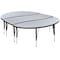 Flash Furniture Oval 60 W, 86 L, 25.25 H, Chrome, Laminate, Particleboard, Steel, Grey XU-GRP-A3060CON-60-GY-T-P-GG - alternate 3